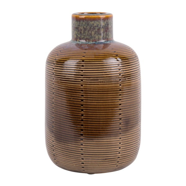 Brązowy ceramiczny wazon PT LIVING Bottle, wys. 18,5 cm
