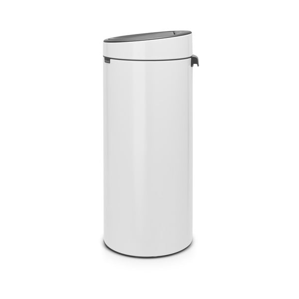 Biały stalowy kosz na śmieci otwierany na dotyk 30 l Touch Bin – Brabantia-image-2