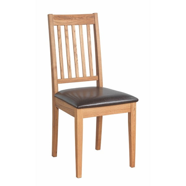 Naturalne krzesło dębowe z czarnym siedziskiem Folke Bragi