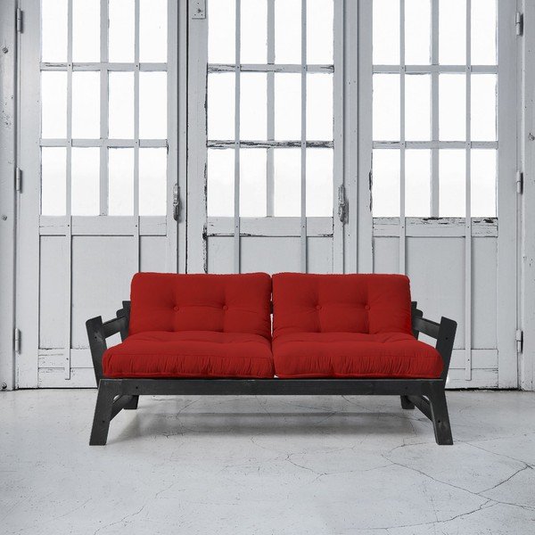 Sofa rozkładana Karup Step Black/Red-image-1