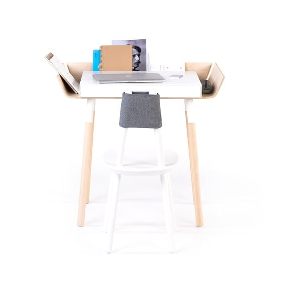 Białe biurko z 1 szufladą EMKO My Writing-image-3