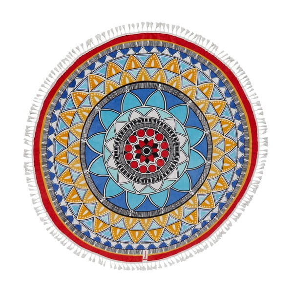 Bawełniany ręcznik plażowy Seahorse Beach Roundie Tara, ⌀ 150 cm