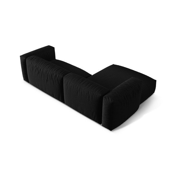 Czarny narożnik modułowy (lewostronny) Martina – Micadoni Home-image-4