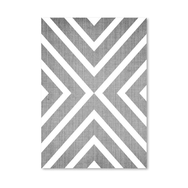 Plakat Geometric White Grey
