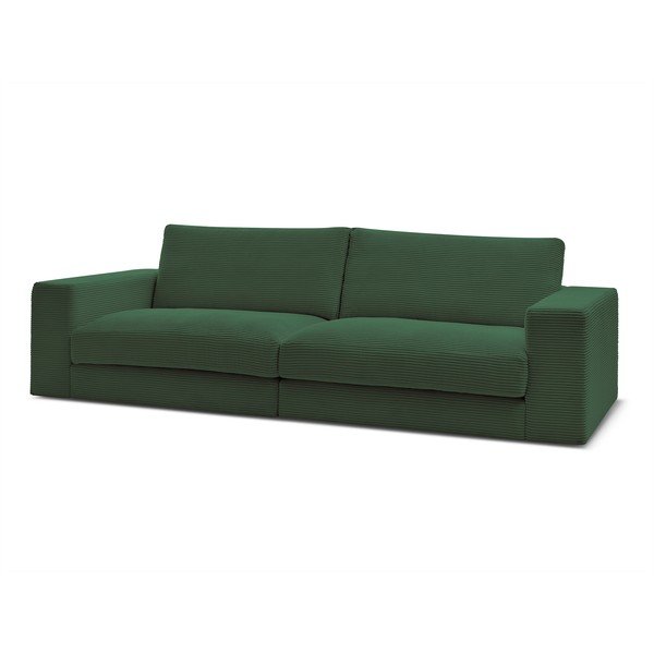 Ciemnozielona sztruksowa sofa 274 cm Leonard – Bobochic Paris-image-3