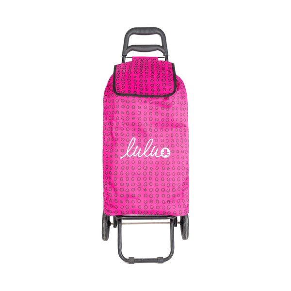 Torba na zakupy na kółkach w malinowym kolorze Lulucastagnette Ridey, 37 l-image-2