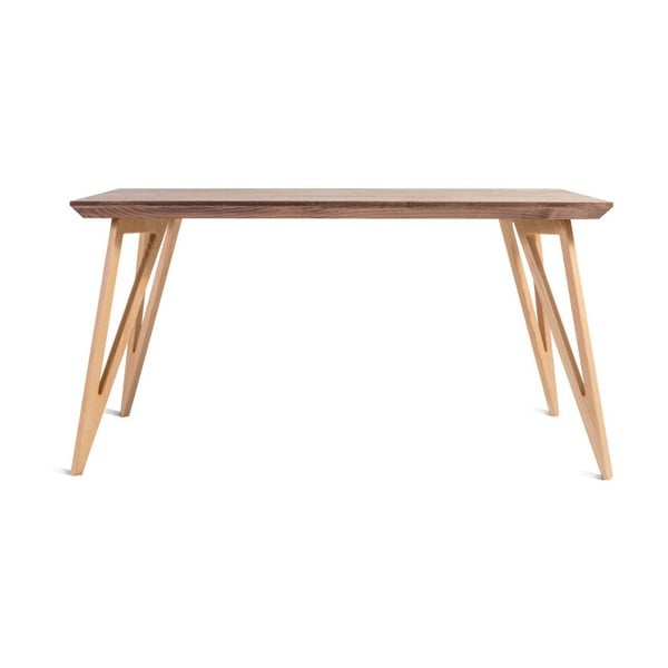 Stół z litego drewna jesionowego Charlie Pommier Triangle, 140x80 cm