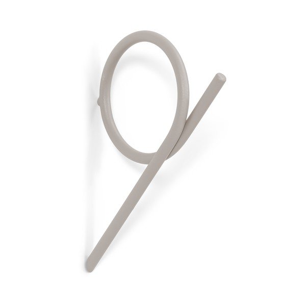 Szarobrązowy ścienny stalowy haczyk Tuba M – Spinder Design