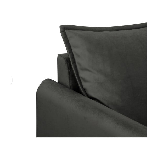 Ciemnoszary aksamitny fotel Juli – Ropez-image-4