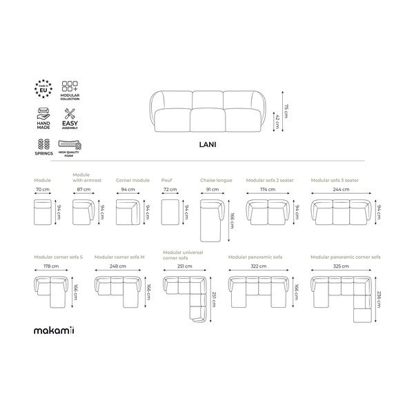 Jasnobrązowy podnóżek z tkaniny szenilowej Lani – Makamii-image-4