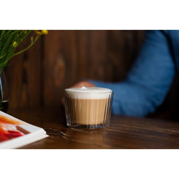 Szklane filiżanki zestaw 2 szt. do cappuccino 250 ml Livio Duo – Vialli Design-image-3