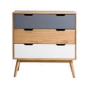 Komoda z litego drewna sosnowego Marckeric Cusco, szer. 80 cm