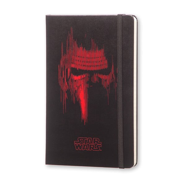 Czarno-czerwony notatnik w linie Moleskine Star Wars VII, duży