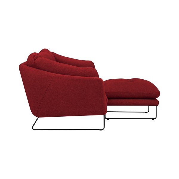 Zestaw czerwonej sofy i pufu Windsor & Co Sofas Comet-image-2