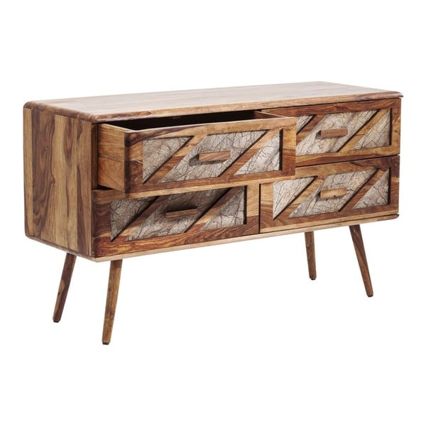 Drewniana komoda z szufladami Kare Design Yukon, 140x78 cm