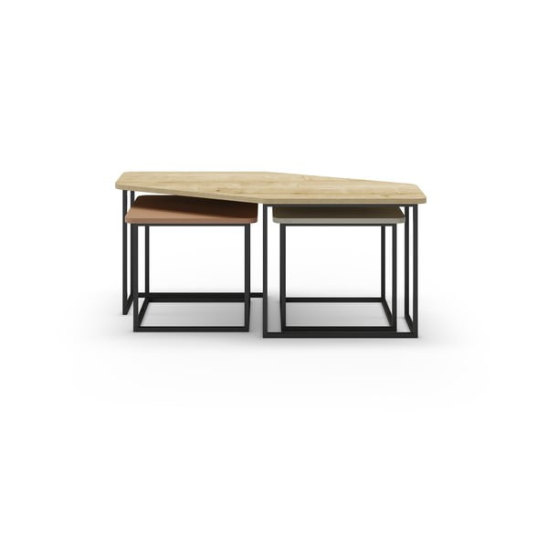 Stoliki zestaw 3 szt. 60x111,5 cm Zoya – Marckeric