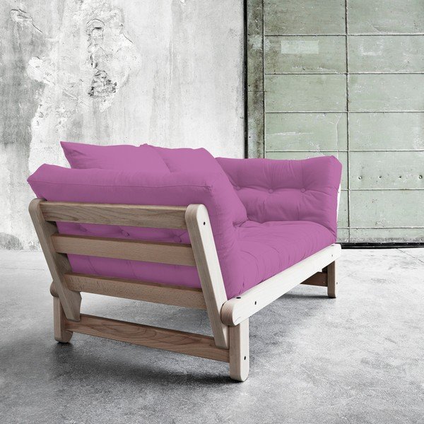 Sofa rozkładana Karup Beat Beech/Taffy Pink-image-1