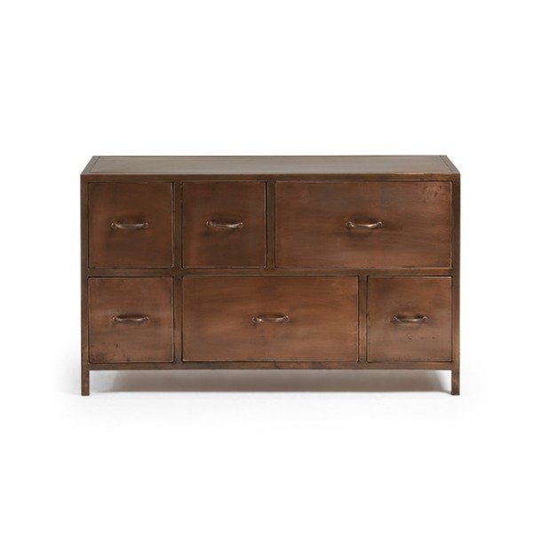 Metalowa komoda w kolorze miedzi La Forma Elma-image-3