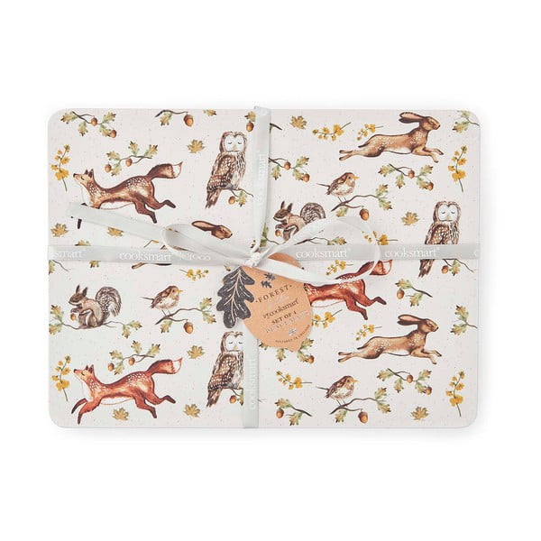Korkowe maty stołowe zestaw 4 szt. 21x29 cm Forest Fable – Cooksmart ®