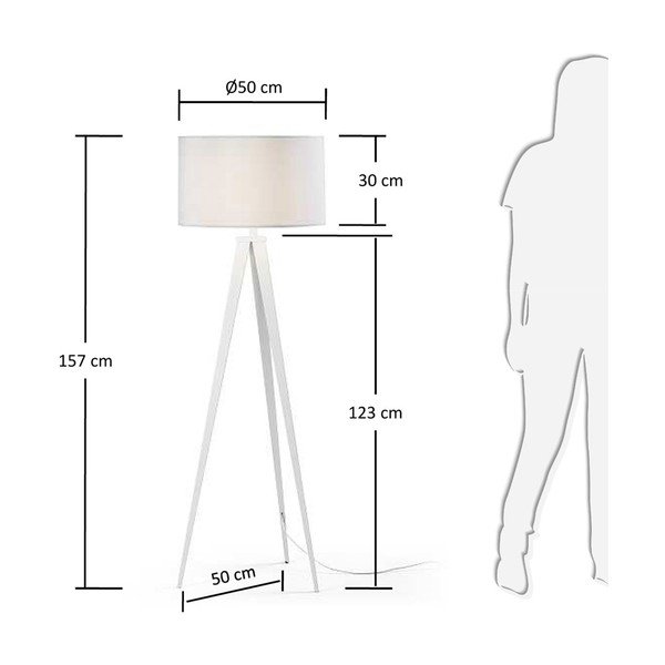 Biała lampa stojąca Kave Home Uzagi-image-4