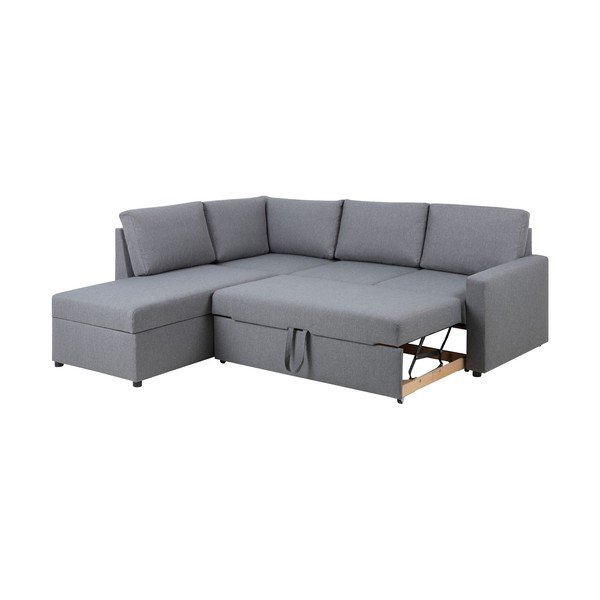 Jasnoszara rozkładana sofa ze schowkiem i szezlongiem po lewej stronie Actona Sacramento-image-2