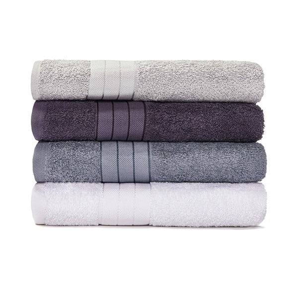 Zestaw 4 bawełnianych ręczników Bonami Selection Prato, 50x100 cm