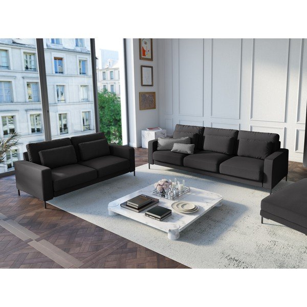 Ciemnoszara sofa Interieurs 86 Seine, 158 cm-image-1