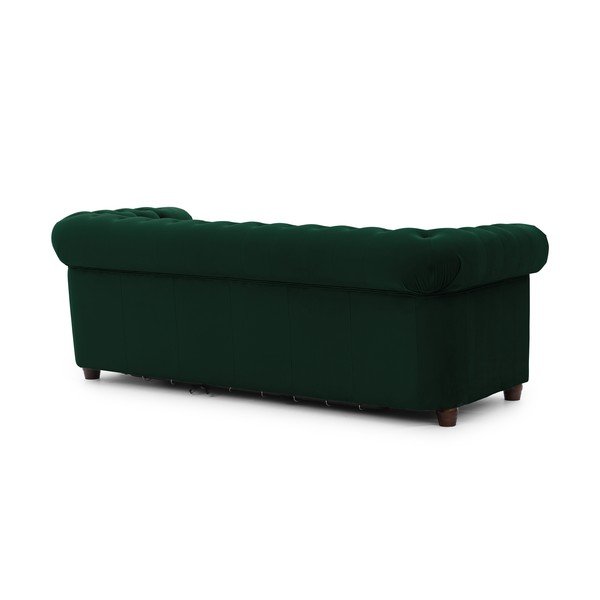 Zielona aksamitna rozkładana sofa 203 cm York Blik – Ropez-image-3