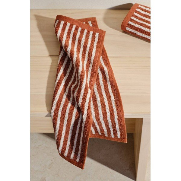 Koniakowe/kremowe bawełniane ręczniki zestaw 2 szt. 30x50 cm Dixie – Jotex-image-1