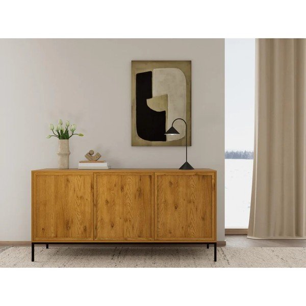 Komoda w dekorze dębu w naturalnym kolorze 158x80x40 cm Palmdale – Actona-image-1
