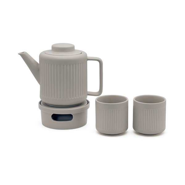 Szary porcelanowy dzbanek do herbaty z sitkiem 1,2 l Skagen – Bredemeijer-image-1