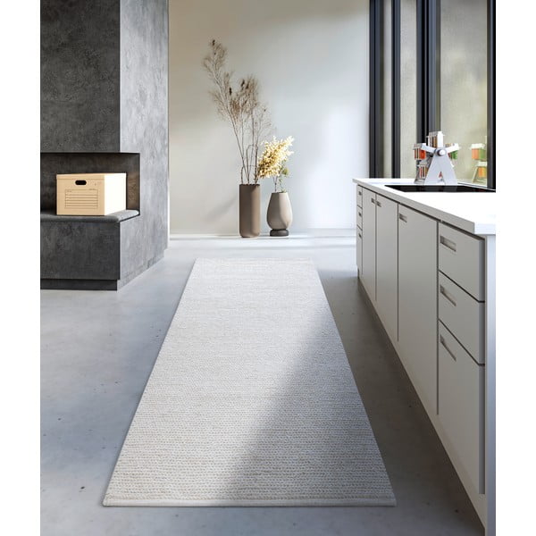 Biały wełniany chodnik tkany ręcznie 80x200 cm Francois – Villeroy&Boch-image-1