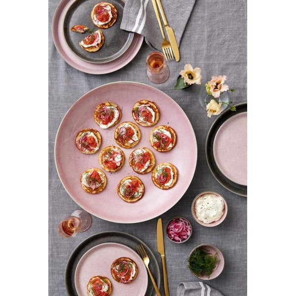 Różowy/szary kamionkowy talerz ø 27 cm Gastro Grey/Light Pink – Bitz-image-4