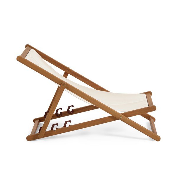 Kremowy składany leżak plażowy z drewna akacji Kave Home Adredna-image-4