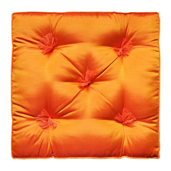 Pomarańczowa jedwabna poduszka do siedzenia a’miou home Flavo