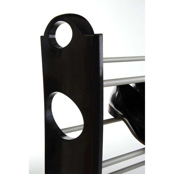 Metalowy regał na buty w czarno-srebrnym kolorze Tavia – Premier Housewares-image-3
