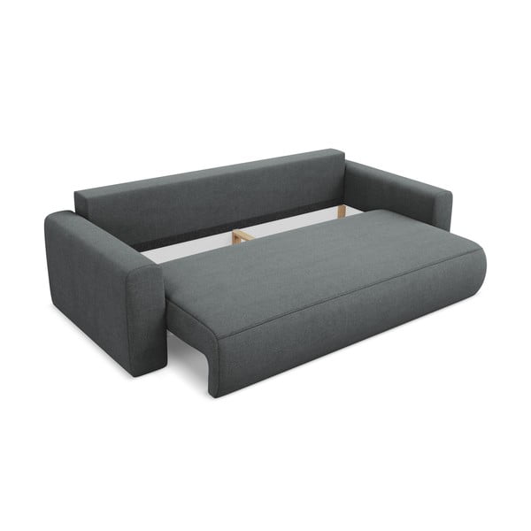 Ciemnoszara rozkładana/ze schowkiem sofa 238 cm Kapua – Makamii-image-3