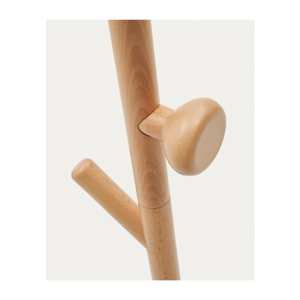 Wieszak z litego drewna bukowego w naturalnym kolorze 46x170 cm Nadue – Kave Home-image-3