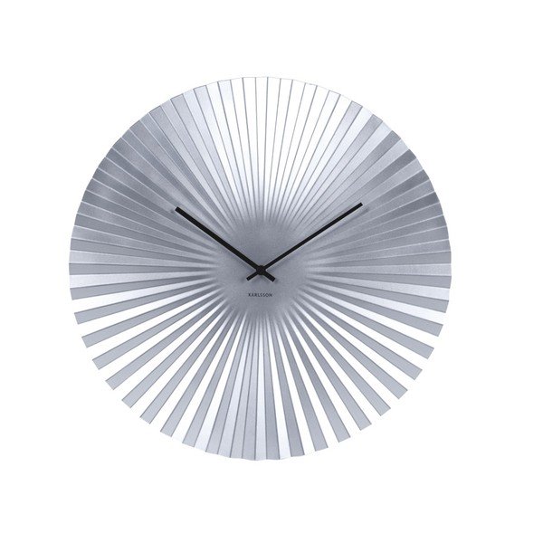 Zegar w kolorze srebra Karlsson Sensu, ⌀ 50 cm