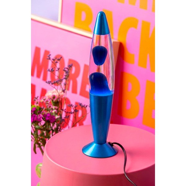 Niebieska szklana lampa lawa (wysokość 35,5 cm) Funky Rocket Lava – Leitmotiv-image-1