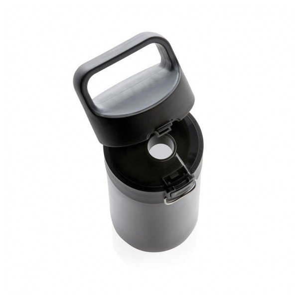 Czarna zamykana butelka na wodę XD Design Exclusive, 450 ml-image-3