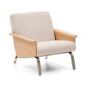 Beżowy fotel z tkaniny szenilowej Amsen – Kave Home
