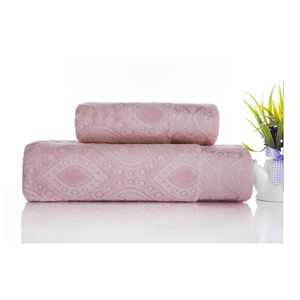 Zestaw 2 ręczników Sal Pink, 50x90 cm i 70x140 cm