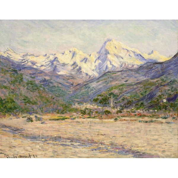 Obraz – reprodukcja 70x55 cm The Valley of the Nervia, Claude Monet – Fedkolor
