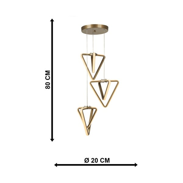 Metalowa lampa wisząca LED w kolorze brązu ø 20 cm Baris – Squid Lighting-image-4