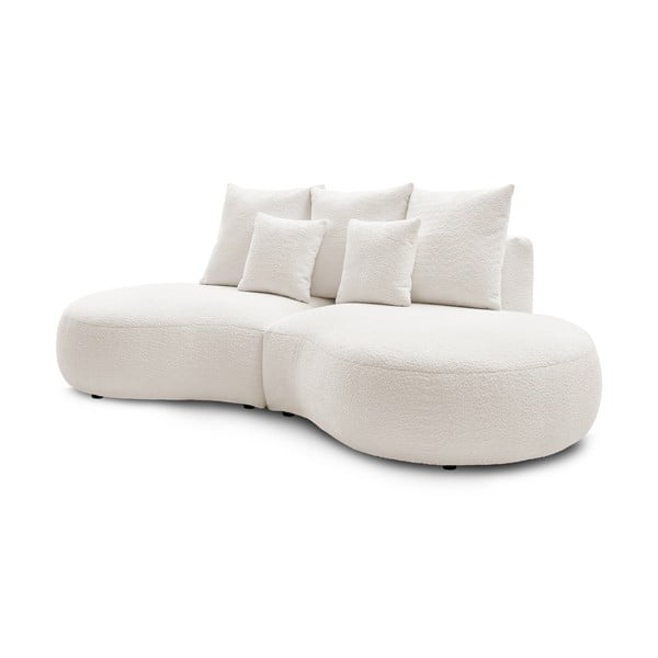 Biała sofa z materiału bouclé 260 cm Saint-Germain – Bobochic Paris-image-3