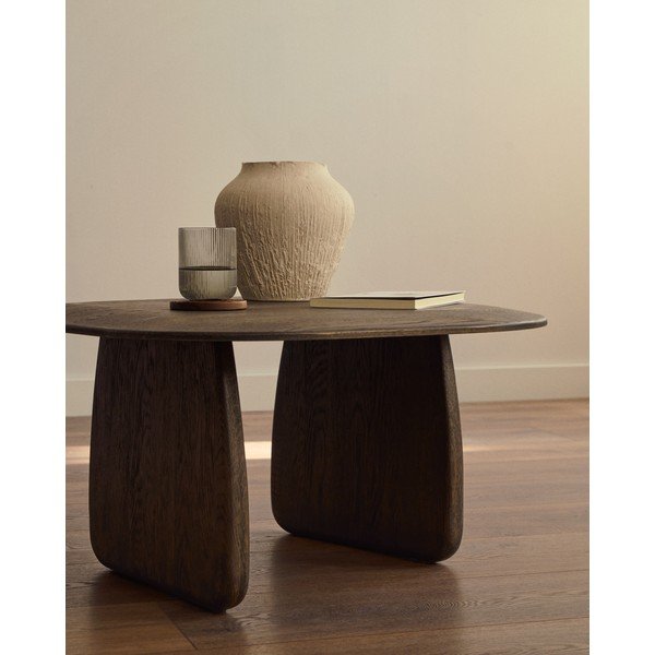 Stolik z litego drewna dębowego 70x71 cm Pirita – Kave Home-image-1