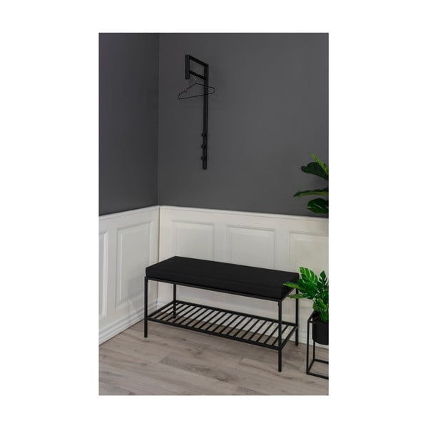 Czarny metalowy wieszak ścienny Trento – House Nordic-image-3