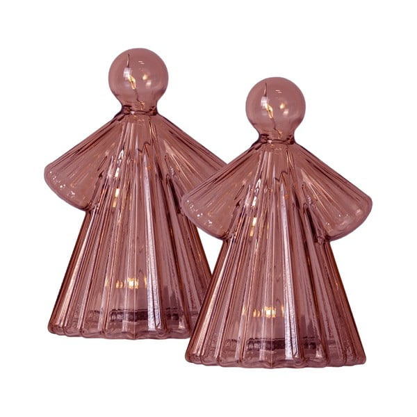 Bordowe dekoracje świetlne zestaw 2 szt. ø 6,5 cm Alberte – Sirius