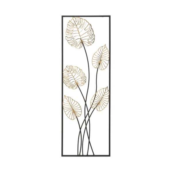 Metalowa dekoracja wisząca z wzorem liści Mauro Ferretti Luxy -A-, 31x90 cm